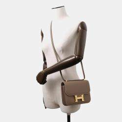 Hermes Etoupe Epsom Leather Constance Mini Shoulder Bag