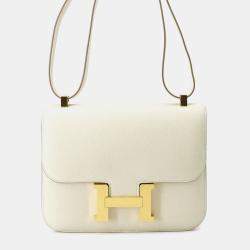 Hermes Craie Epsom Leather Constance 24 Shoulder Bag
