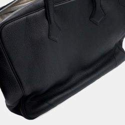 Pre Owned Hermes Black Taurillon Clemence  Victoria 50 Travel Bag 