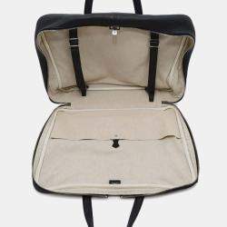 Pre Owned Hermes Black Taurillon Clemence  Victoria 50 Travel Bag 