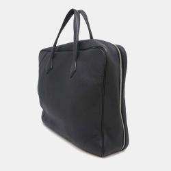 Pre Owned Hermes Black Taurillon Clemence  Victoria 50 Travel Bag 