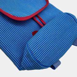 Hermes Blue Canvas Horse Backpack 