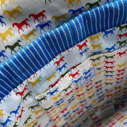 Hermes Blue Canvas Horse Backpack 