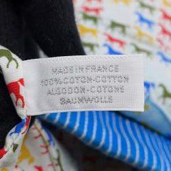 Hermes Blue Canvas Horse Backpack 
