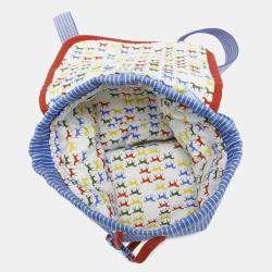 Hermes Blue Canvas Horse Backpack 