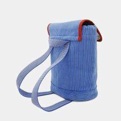 Hermes Blue Canvas Horse Backpack 