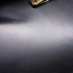 Hermes  Black Box Calf Leather 25 Kelly Depeche Clutch Bag
