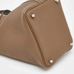 Hermes Etoupe Grey Taurillon Clemence Leather Picotin Lock 18 Bag