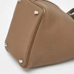 Hermes Etoupe Grey Taurillon Clemence Leather Picotin Lock 18 Bag