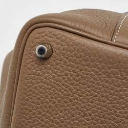 Hermes Etoupe Grey Taurillon Clemence Leather Picotin Lock 18 Bag