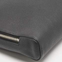 Hermes Noir Togo Leather Victoria Light Briefcase