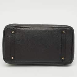 Hermes Noir Togo Leather Gold Finish Birkin 35 Bag