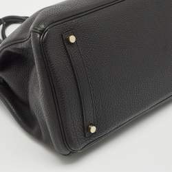 Hermes Noir Togo Leather Gold Finish Birkin 35 Bag