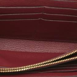 Hermes Bourgogne Matte Alligator Kelly Longue Wallet