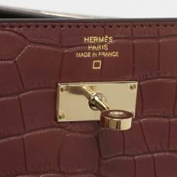 Hermes Bourgogne Matte Alligator Kelly Longue Wallet