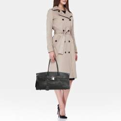Hermes Graphite Taurillon Clemence Leather Palladium Finish JPG Shoulder Birkin 42 Bag