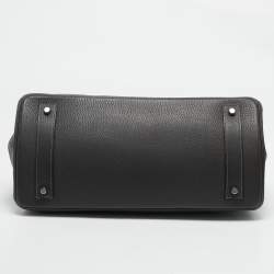 Hermes Graphite Taurillon Clemence Leather Palladium Finish JPG Shoulder Birkin 42 Bag
