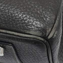 Hermes Graphite Taurillon Clemence Leather Palladium Finish JPG Shoulder Birkin 42 Bag