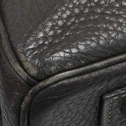 Hermes Graphite Taurillon Clemence Leather Palladium Finish JPG Shoulder Birkin 42 Bag