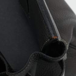 Hermes Graphite Taurillon Clemence Leather Palladium Finish JPG Shoulder Birkin 42 Bag