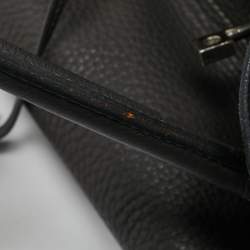 Hermes Graphite Taurillon Clemence Leather Palladium Finish JPG Shoulder Birkin 42 Bag