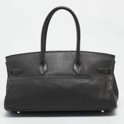 Hermes Graphite Taurillon Clemence Leather Palladium Finish JPG Shoulder Birkin 42 Bag