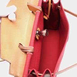 Pre Owned Hermes Toile & Vache Hunter Herbag Zip 31 Satchel Bag