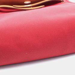 Pre Owned Hermes Toile & Vache Hunter Herbag Zip 31 Satchel Bag