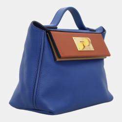 Hermes Blue Royal, Cuivre & Chai Evercolor and Swift Leather Tri-Color Mini 24/24 Shoulder Bag