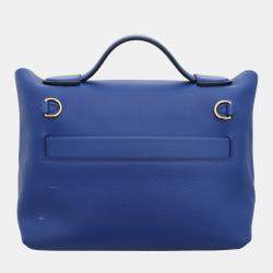 Hermes Blue Royal, Cuivre & Chai Evercolor and Swift Leather Tri-Color Mini 24/24 Shoulder Bag