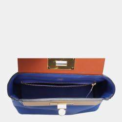 Hermes Blue Royal, Cuivre & Chai Evercolor and Swift Leather Tri-Color Mini 24/24 Shoulder Bag