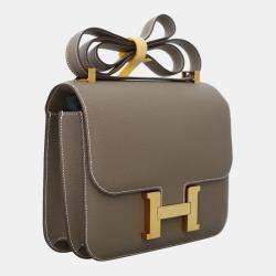 Hermes Etoupe Epsom Leather Constance 24 Shoulder Bag