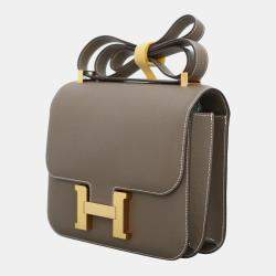 Hermes Etoupe Epsom Leather Constance 24 Shoulder Bag