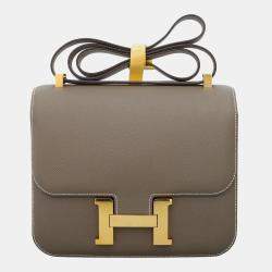 Hermes Etoupe Epsom Leather Constance 24 Shoulder Bag
