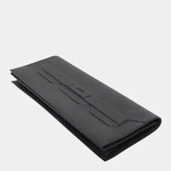 Hermes Noir Swift Leather Shadow Birkin Cut Clutch Bag