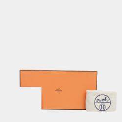 Hermes Noir Swift Leather Shadow Birkin Cut Clutch Bag