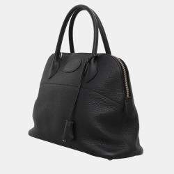 Pre Owned Hermes Black Clemence Leather Bolide 31 Top Handle Bag