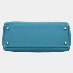 Hermes Turquoise Togo Leather Kelly 28 Shoulder Bag