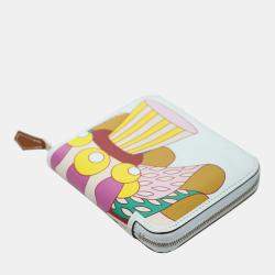 Hermes Multicolor Swift Leather Patisserie Francaise Azap Compact Wallet