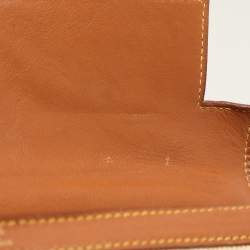 Hermes Natural Barenia Leather and Toile Canvas Gold Hardware Kelly Sellier 32 Bag