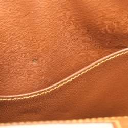 Hermes Natural Barenia Leather and Toile Canvas Gold Hardware Kelly Sellier 32 Bag