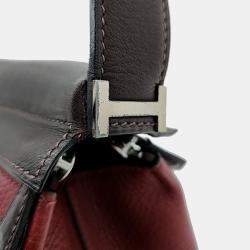 Pre Owned Hermes Red Leather Yeoh Bag