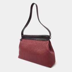 Pre Owned Hermes Red Leather Yeoh Bag