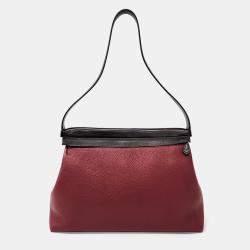 Pre Owned Hermes Red Leather Yeoh Bag