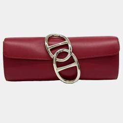 Hermes Red Leather Easy Clutch