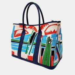Hermes Multicolor Canvas Pocket Garden Party 36 bag