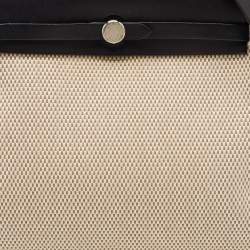 Hermes Black Toile Canvas and Vache Hunter 2in1 Herbag Zip 31 Bag