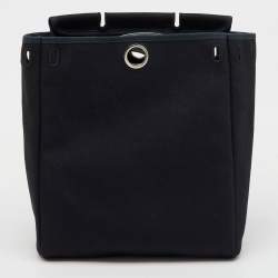 Hermes Black Toile Canvas and Vache Hunter 2in1 Herbag PM Backpack
