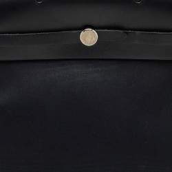 Hermes Black Toile Canvas and Vache Hunter 2in1 Herbag PM Backpack