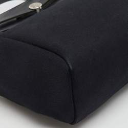 Hermes Black Toile Canvas and Vache Hunter 2in1 Herbag PM Backpack
